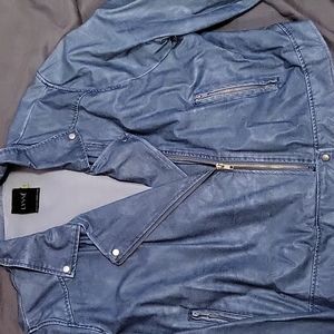 Motorcycle style faux leather jacket